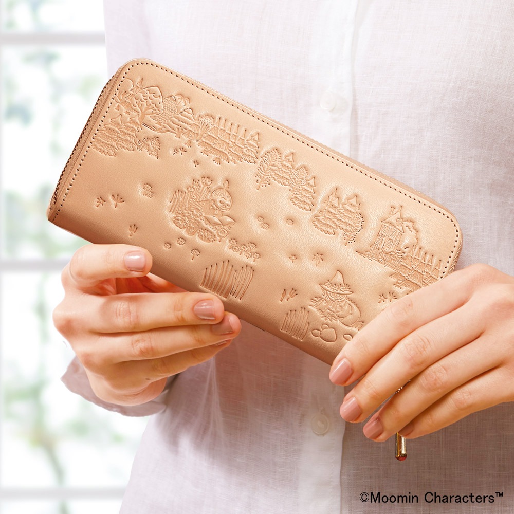 Moomin ムーミン ムーミンと仲間たち しあわせの森 高級ヌメ革長財布 牛革製 長財布 長札財布 本革 スナフキン ミイ ムーミンパパ ムーミンママ あす着対応 財布 長財布 レザーグッズ専門店glencheck グレンチェック