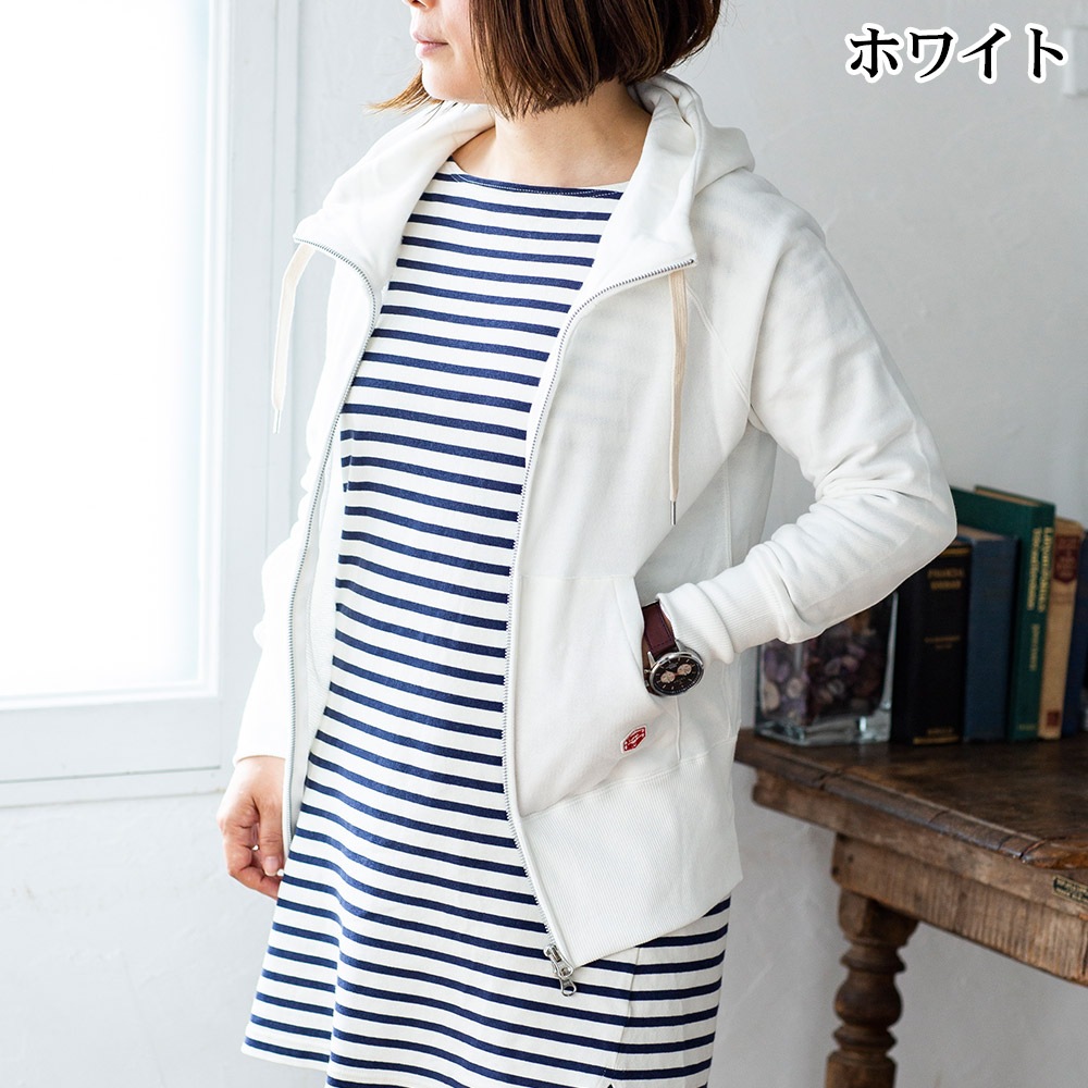 ジップアップ パーカー フルジップ レディース 女性 コットン ダブルジップ スタンドネック Vincent Et Mireille バンソン エ ミレイユ あす着対応 レディースファッション シャツ カットソー レザーグッズ専門店glencheck グレンチェック