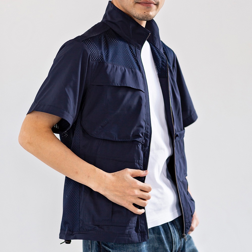 多機能メッシュパッカブル半袖シャツジャケット シャツ ジャケット アウター メンズ Herringbone Club ヘリンボーンクラブ あす着対応 atu1 メンズファッション ジャケット ブルゾン レザーグッズ専門店glencheck グレンチェック