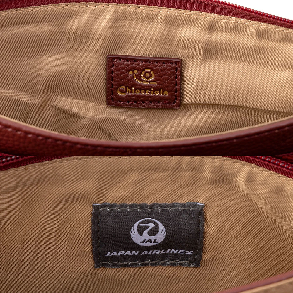 5層収納のレザー財布ショルダーバッグ キャビンアテンダント（CA