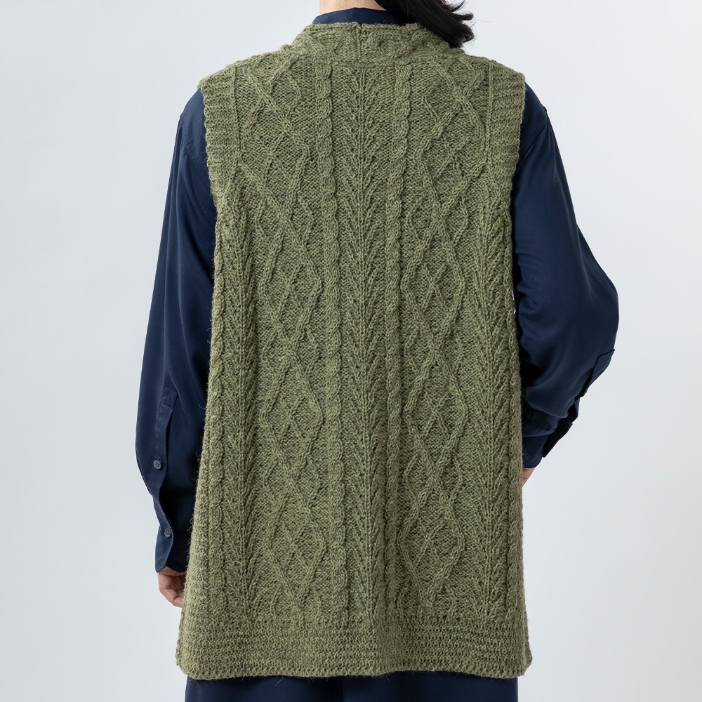 冬物セール❗️未使用　J.Lindeberg グレー　ベスト S LOGAN knitting mills ベスト ジレ 「別注」「LOGAN mills