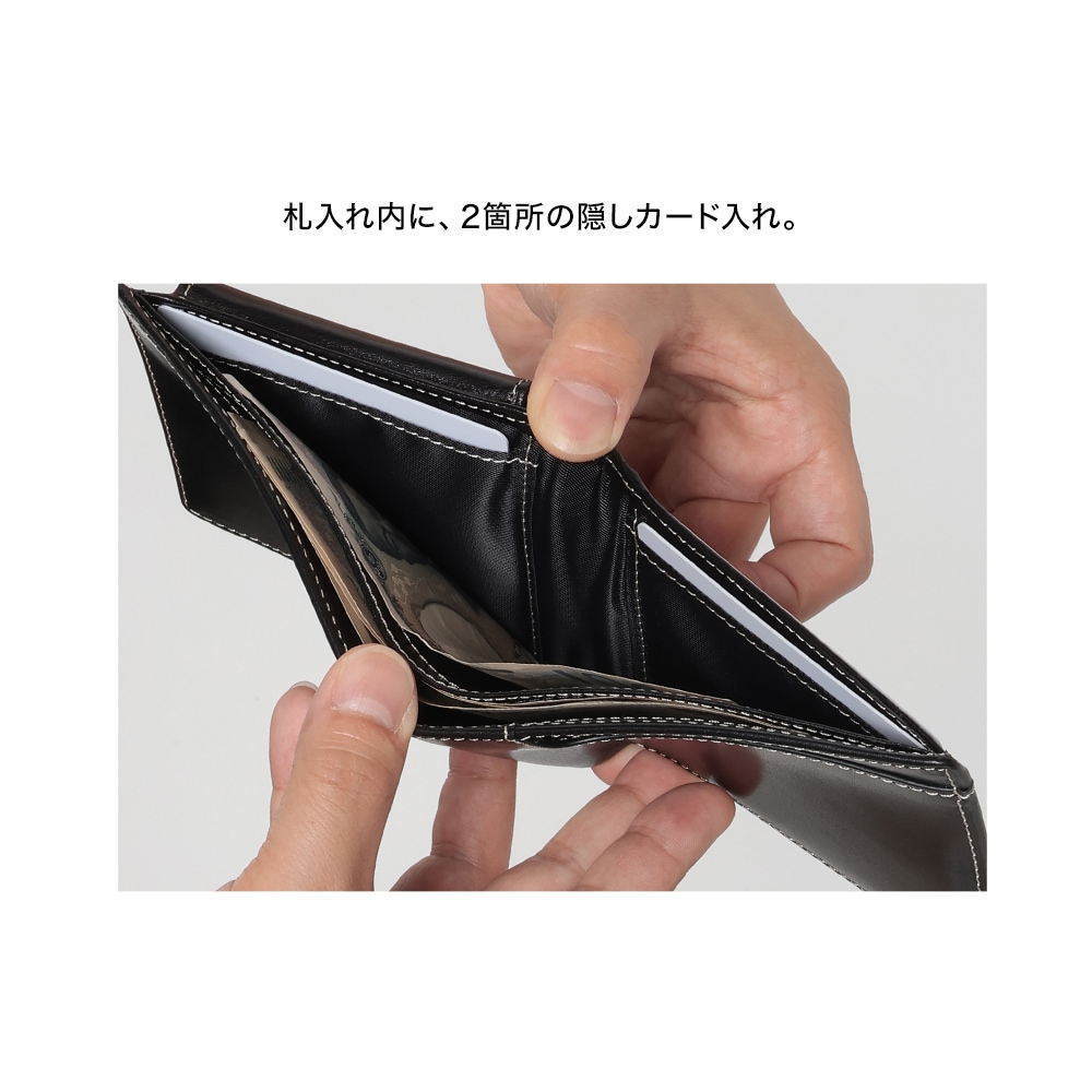 名入れ無料]イタリアンレザー二つ折り財布 本革財布 二つ折り財布 小銭