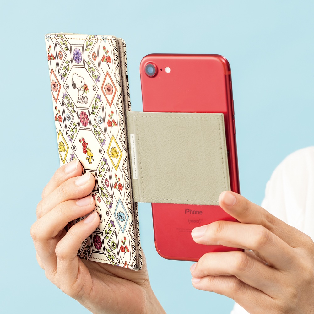 Snoopy スヌーピー 吉祥花づくし 日本製 浅草文庫 牛革製 スマホケース 手帳型 全機種対応 Iphone アンドロイド 本革 雑貨 日用品 スマフォケース レザーグッズ専門店glencheck グレンチェック