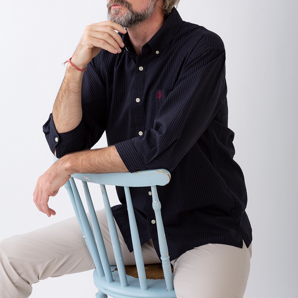 コットンリネン シアサッカー クールマックス 七分袖 シャツ ボタンダウンシャツ メンズ 男性 Herringbone Club ヘリンボーンクラブ As21 atu3 メンズファッション シャツ レザーグッズ専門店glencheck グレンチェック