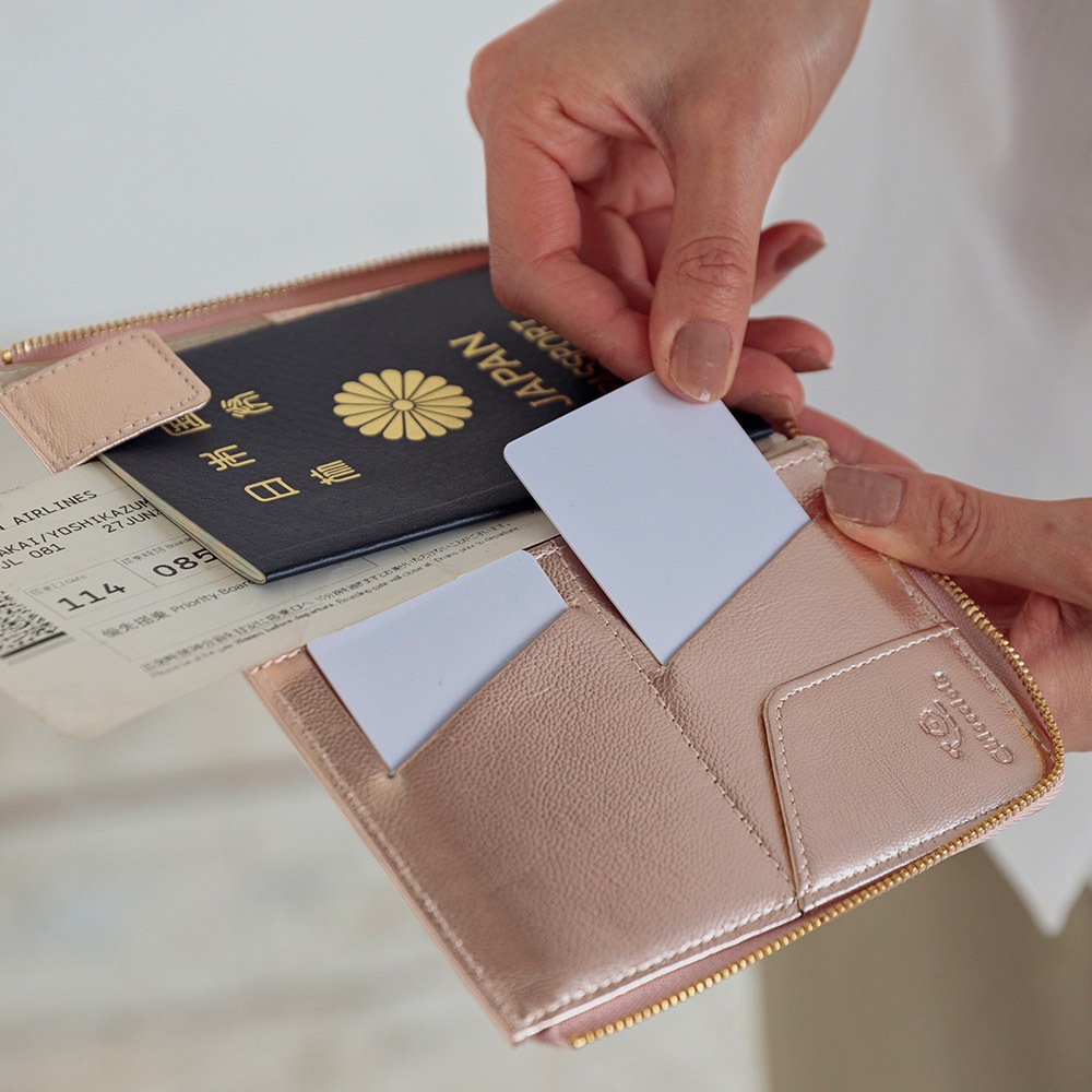 名入れ無料]パスポートケース 本革 レディース 旅行 トラベル チケット 