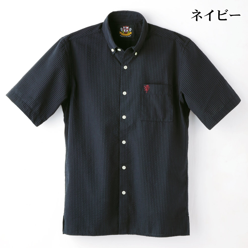 Layered Cool】 ボタンダウン 半袖 形態安定 ワイシャツ(S