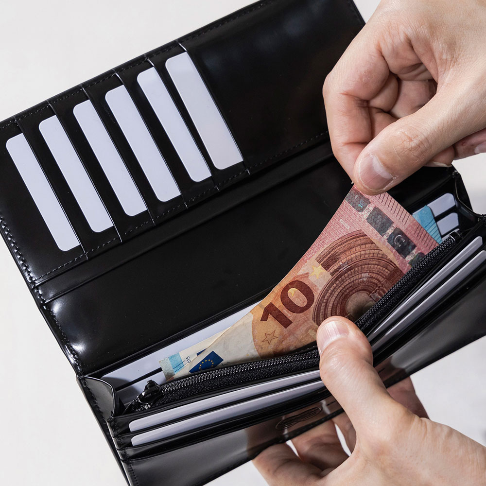 コードバン 馬革 ロングウォレット 長財布 ブラック 本物 オールドコイン W41□無双premium 両面 コードバン 長財布□馬 本革 財布□ブラック