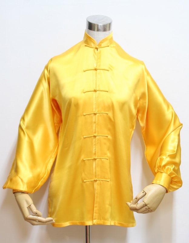 中国衣装　シルク100% sale】 ハイグレードシルク表演服（写真は 生地番号HS-36縁番号HS-36