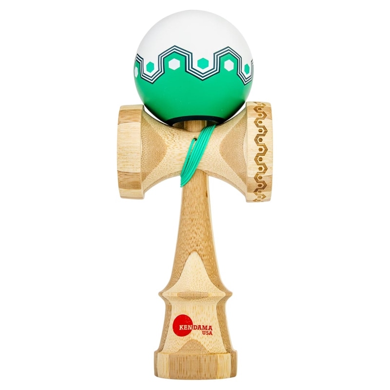 KendamaUSA - KAIZEN ORIGAMI - White & Green - JET SHAPE ڥ륯ۡJET201