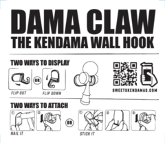 Sweets Kendamas - Dama Claw - The Kendama Wall Hook