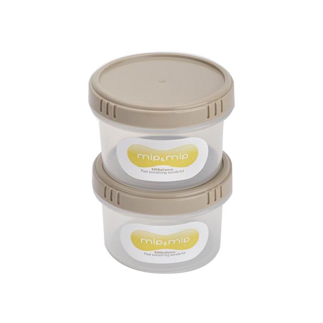 鮮度保持容器丸型130ML ｼﾞﾆｱﾙﾍﾞｰｼﾞｭ2P