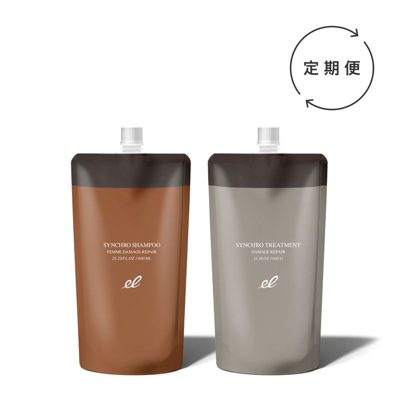 定期＞【DAMAGE REPAIR】シンクロシャンプー ファム&トリートメント 詰