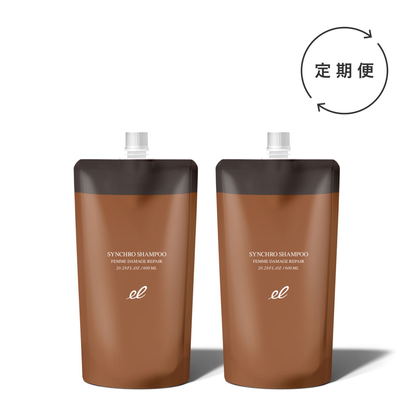 ＜定期＞【DAMAGE REPAIR】シンクロシャンプー ファム 詰替2個セット