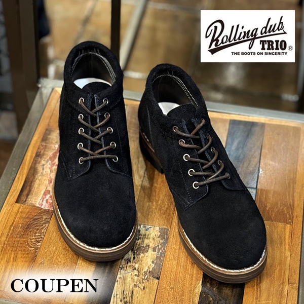  Ź  ROLLING DUB TRIO / 󥰥֥ȥꥪ COUPEN / ڥ RDT-A01 Black Oil Suede ֥åɥ ɥ ߥåɥåȥ֡ MADE IN JAPAN