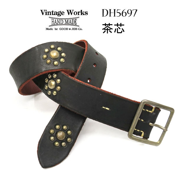 ��DH5697CUSTOM CHASIN�� Vintage Works��������ơ�������� DH5697 �����å� ��� Tea core �ϥ�ɥᥤ�ɥ쥶���٥�� ���סʥ٥󥺥쥶��������40mm �ӥ�ơ�������� ����꥽��٥�� ���ᥫ�� 5�ۡ��� �� ������