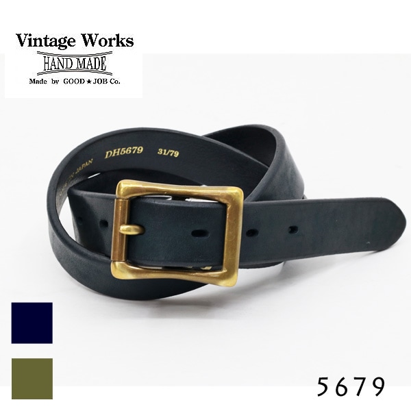 Vintage Works ������ơ�������� DH5679 �ϥ�ɥᥤ�ɥ쥶���٥�� ���� �٥󥺥쥶�� Cowhide&brass on silver corting ����30mm ���ᥫ�� �񻺡ڿ��� �����谷Ź��