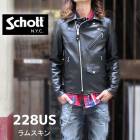 Schott ꥫ å  228US LAMB RIDERS JACKET 쥶֥饤 09 ֥å ֥饤 schott ץ ӳ LAMBSKIN  Made in USAschott    