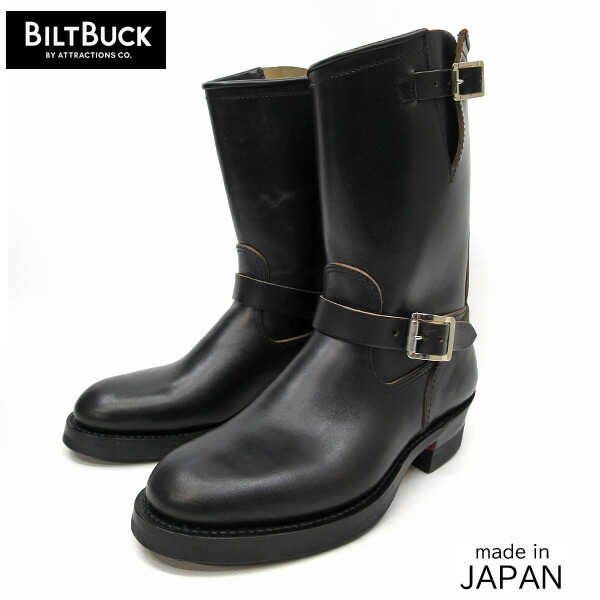 ¨Ǽ / ATTRACTIONS / ���ȥ饯����� BILTBUCK / �ӥ�ȥХå� Lot.444 ENGINEER BOOTS (Horsebutt) ��BLACK�ۥ��󥸥˥��֡��� �ۡ����Хå� ������
