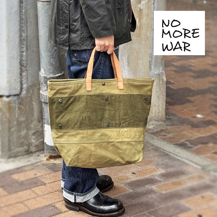 ��ᥤ���Хå� �� NO MORE WAR �ۥΡ��⥢������ �ߥ꥿�꡼�����Х��ȡ��ȥХå� (���硼�ȥϥ�ɥ�) MILITARY BAG TOTE BAG
