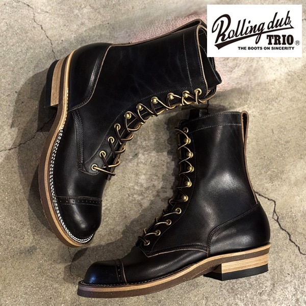 ����������Ź�� ROLLING DUB TRIO / ������󥰥��֥ȥꥪ ROOTS 8.5 / �롼�� 8.5 RDT-BF0 HORSEBUTT ���륯��С������� BLACK Made in Japan �ۡ����ϥ��� �ϳ� �졼�����å�