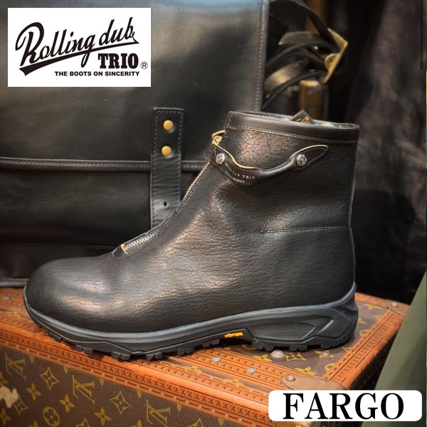����������Ź�� ROLLING DUB TRIO / ������󥰥��֥ȥꥪ FARGO / �ե����� RDT-R17 Goat Leather VIBRAM CHRISTY ARCTIC GRIP SOLE BLACK Made in Japan �����ʸ��Բľ���