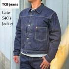 ¨Ǽ TCB Late S40's Jacket 13.5oz INDIGO G WW2 1st ե ǥ 󥦥åۡڿ ŹTCB jeans ƥӡ Made in Japan WW2 ǥ ᥫ 