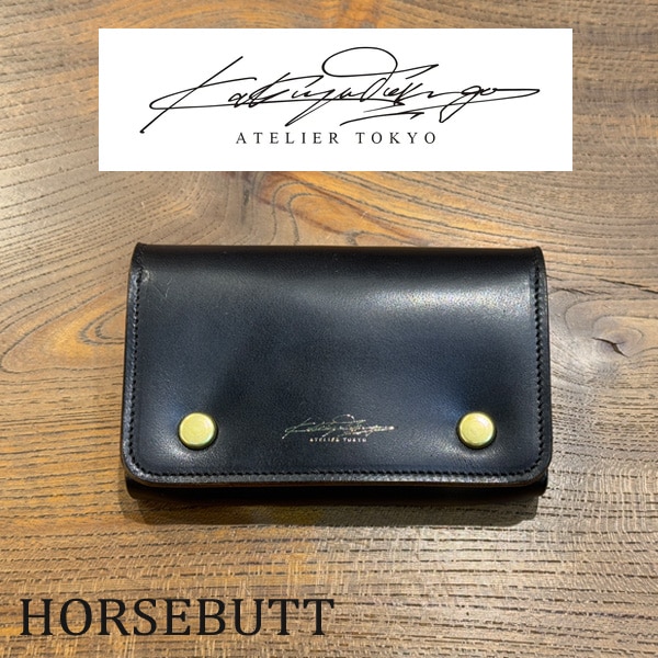 �ڥۡ����Хåȥ쥶���� Katsuya Tokunaga �����ɥ����� ( ROLLING DUB TRIO )  ���ĥ�ȥ��ʥ� ( ������󥰥��֥ȥꥪ )  CARD CASE -DOUBLE- Horsebutt leather �ϳ� MADE IN JAPAN ���� ��� ��ǥ����� KT-C01