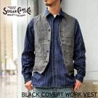2025FW SUGAR CANE 奬 SC12795 / 9oz. BLACK COVERT WORK VEST ֥åСȥ٥ ᥫ  COVERT CLOTH Сȥ Υ󥿡ץ饤