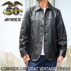 2025߿ å 783-5250010 ϥ  ӥơ ե˥å AVIREX COWHIDE CARCOAT VINTAGE FINISH ץ   ơù ֥å 㥱å  Ź ۥӥå