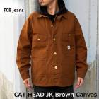 2025���� TCB������ Cat Head Jacket Brown Canvas ����åȥإåɥ��㥱�å� �֥饦�� �����Х� 13.5oz ���㥱�å� ���� TCB jeans [ �ƥ��������ӡ������� ] 