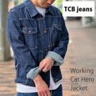 TCB������ Working Cat Hero Jacket ����󥰥���åȥҡ��������㥱�å� G����� �� 111MJ�� 11.6���� ����ӥå��ǥ˥� �ǥ˥ॸ�㥱�å� ����ǥ��� ��󥦥��å���  �ڿ��� ������������Ź��TCB jeans �ƥ��������ӡ�������  Made in Japan