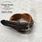 Vintage Works ������ơ�������� DH5708 �쥶����å��� �٥�� LEATHER MESH BELT V.BLACK ��� ����35mm ���ᥫ�� �� �Ԥ߹��� �����ϥ��� ���� �ڿ��� �����谷Ź��