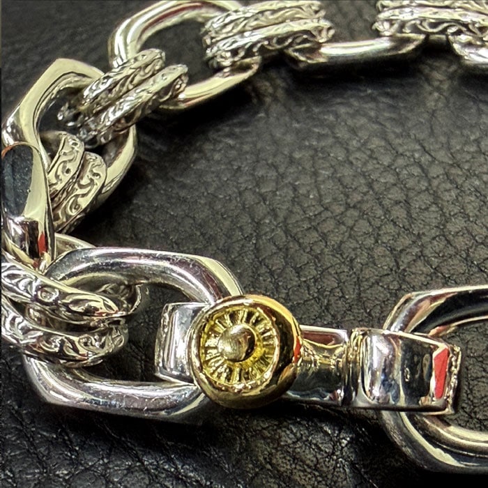 B*様 MOTO シルバー18k ブレスレット　非売品ステッカー付き ワイルドスワンズ・パタゴニア正規販売店 GMMSTORE