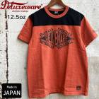 DELUXEWARE �ǥ�å��������� 12.5oz �� BRGX-258 [SQ.DELUXE] �� DXTS���꡼�� ��ŷ���إӡ��������� �ץ��� �եåȥܡ��륹������T����� ȾµT����� T-SHIRTS S/S T-SHIRT ���åȥ�100�� ������ ��AMB.ORANGE��