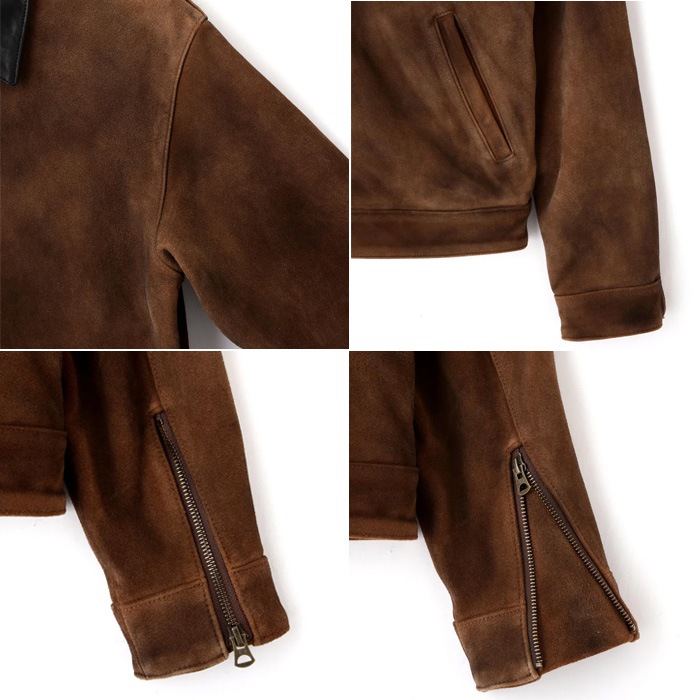 2025FW SCHOTT ����å� 782-5250009 NEWBIE SUEDE LEATHER JACKET �˥塼�ӡ����������� �쥶�����㥱�å� ��BROWN�� schott �ץ���� �������� �䥮��