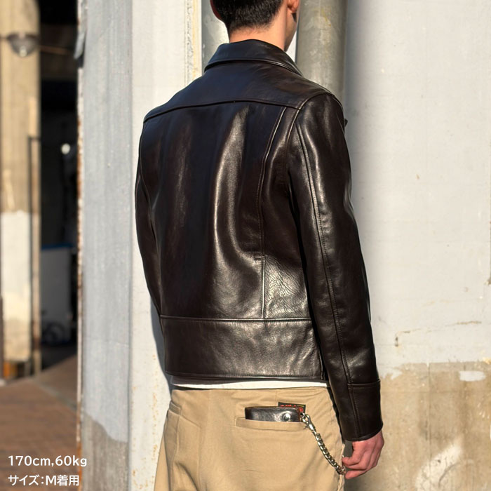 MOTOR RCLL13 "MOTOR NEW VINTAGE" ITALIAN HORSE FRONT DOUBLE SPORTS JACKET �����ꥢ��ۡ����쥶�� ���֥륹�ݡ��ĥ��㥱�å� ���֥�饤������ ��BLACK�ۥ쥶�����㥱�å� �ץ���� �⡼���� MOTO ��� �����ʸ��Բľ���