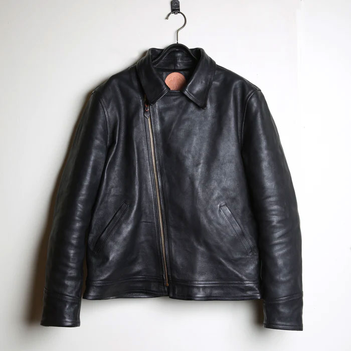 MOTOR RCLL13 "MOTOR NEW VINTAGE" ITALIAN HORSE FRONT DOUBLE SPORTS JACKET �����ꥢ��ۡ����쥶�� ���֥륹�ݡ��ĥ��㥱�å� ���֥�饤������ ��BLACK�ۥ쥶�����㥱�å� �ץ���� �⡼���� MOTO ��� �����ʸ��Բľ���