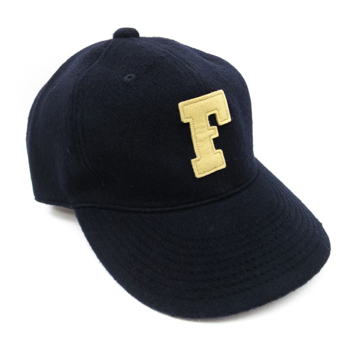 2025FW FULLCOUNT �ե륫����� [ 6843-25 ]  6 Panel Wool Melton Baseball Cap F Patch ����2���� Made in Japan �ե륫����� 6�ѥͥ� ��������ȥ� �١����ܡ��륭��å� �����륭��å�  �֥�å� �ͥ��ӡ� �� �� ���������ǥ� �ե���� �ե����FULL COUNT