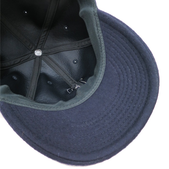 2025FW FULLCOUNT �ե륫����� [ 6843-25 ]  6 Panel Wool Melton Baseball Cap F Patch ����2���� Made in Japan �ե륫����� 6�ѥͥ� ��������ȥ� �١����ܡ��륭��å� �����륭��å�  �֥�å� �ͥ��ӡ� �� �� ���������ǥ� �ե���� �ե����FULL COUNT