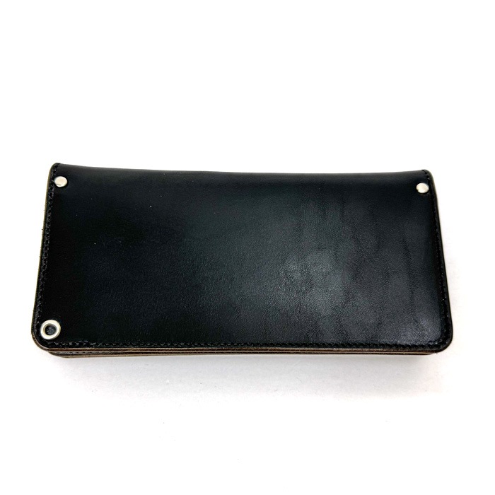 INCEPTION HORSE BUTT LEATHER �ڥ�������SILVER�������� TRUCKER WALLET (LONG) CUSTOM SILVER CONCHO [ IPW-07SVC ] ���󥻥ץ���� �ۡ����Хå� �ȥ�å���������å� SILVER 925 ���󥰥�����å� Ĺ���ۡ�BLACK�� ������ �쥶��������å� �ϳ�