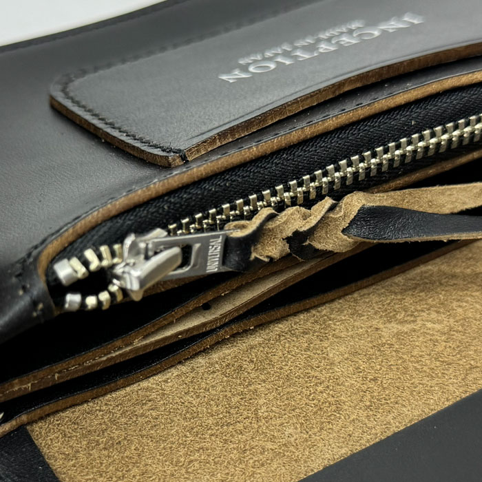 INCEPTION HORSE BUTT LEATHER �ڥ�������SILVER�������� TRUCKER WALLET (LONG) CUSTOM SILVER CONCHO [ IPW-07SVC ] ���󥻥ץ���� �ۡ����Хå� �ȥ�å���������å� SILVER 925 ���󥰥�����å� Ĺ���ۡ�BLACK�� ������ �쥶��������å� �ϳ�