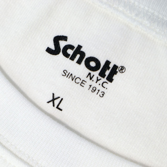 2025FW Schott ����å� 782-5930010 2PACK LS T-SHIRT 2�ѥå� ����T ĹµT����� ����T �ȥåץ� ̵�� �֥�å� ���եۥ磻�� 2-PACK T����� ��100�� ��� ���� ����Ź