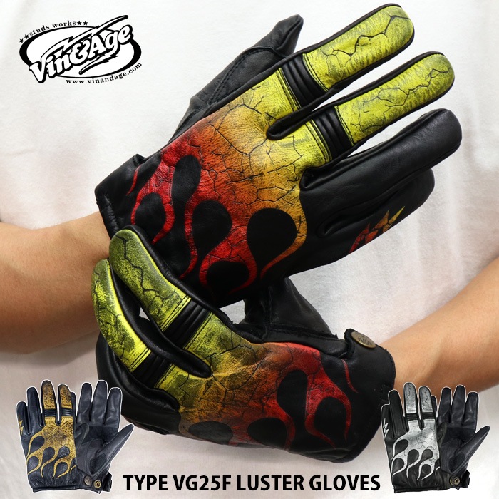 VIN&AGE ������������� TYPE VG25F LUSTER GLOVES ���� ���硼�� �������� �����󥢥�ɥ����� ���� �Х����� �ϡ��졼 �쥶���������� ���ᥫ��<br>
