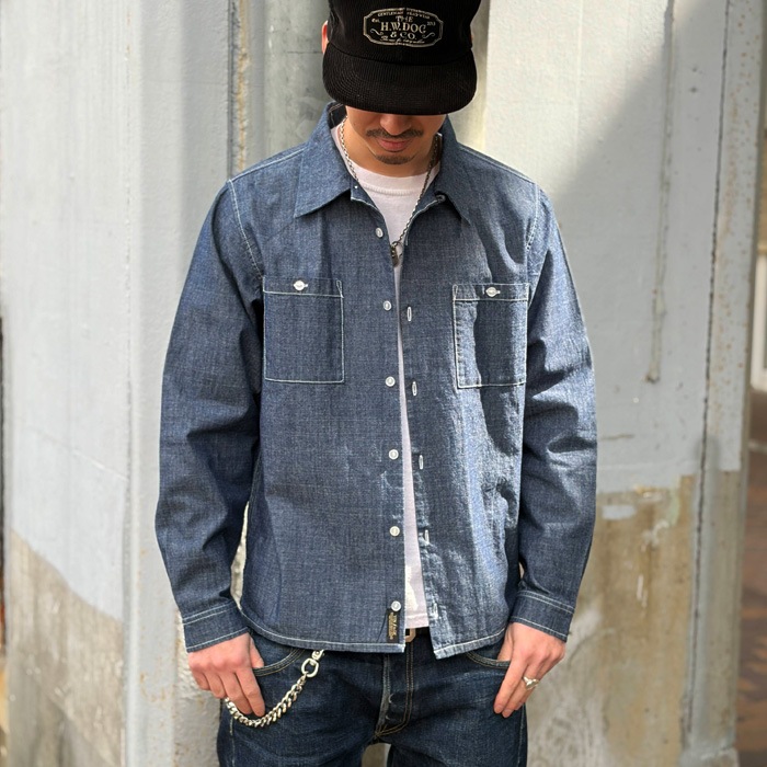 VIN&AGE ������������� TYPE VSL11 CHAMBRAY SHIRT �ڥ�󥦥��å���� �����֥졼����� �����󥢥�ɥ����� �Х����� ���ᥫ�� �ϡ��졼 ���� Ĺµ ���ߥ���� �����ץ󥫥顼�����