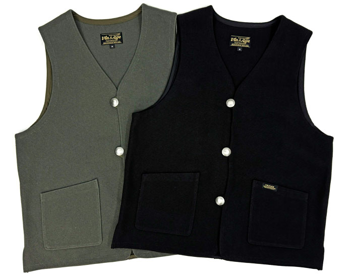VIN&AGE ������������� TYPE VRV3 COTTON RUG VEST �����󥢥�ɥ����� ���åȥ� �饰�٥��� �Х����� �ϡ��졼 ���ᥫ�� ������� ���� �֥�å� ���������졼 �����륷������