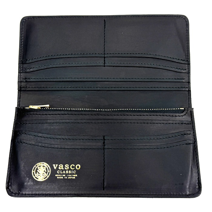 VASCO LEATHER VOYAGE LONG WALLET VSC-701 �������� �쥶�� �����䡼���� ���� ������å� ���� �����ꥢ��Х��å��쥶�� ���ᥫ�� 2���ޤ� Ĺ���� ����ץ� �֥�å� �Х��� ������
