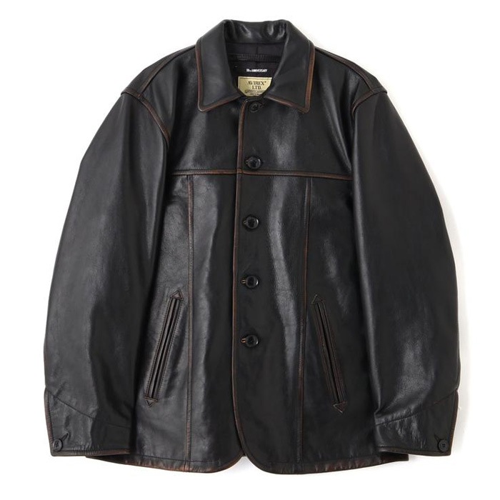 ��������å��� 783-5250010 �����ϥ��� ���������� �ӥ�ơ��� �ե��˥å��� AVIREX COWHIDE CARCOAT VINTAGE FINISH �ץ���� ��� ���� ������ơ����ù� �֥�å� ���㥱�å� ���������� ��������Ź �ۥ��ӥ�å���