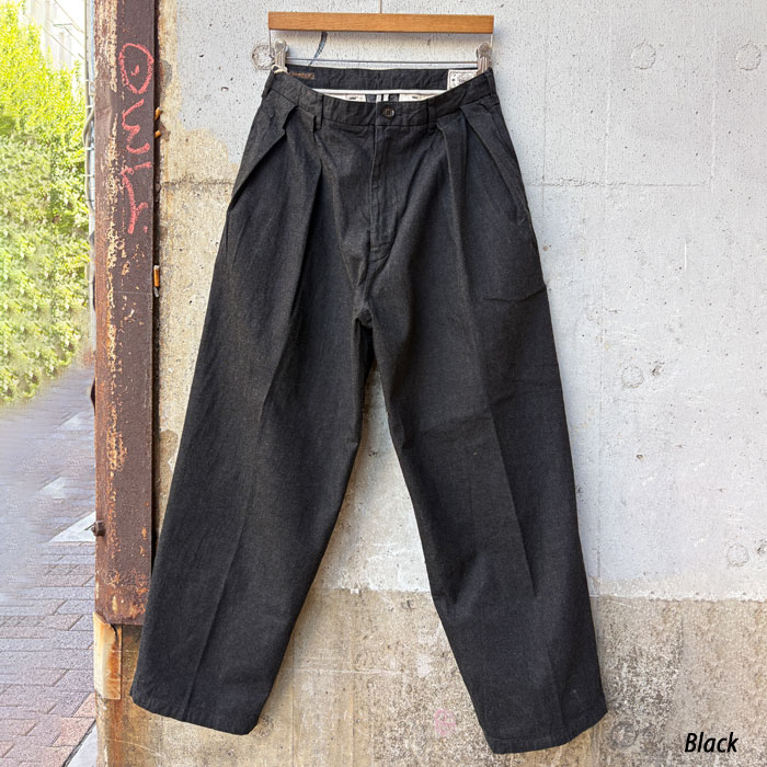 FULLCOUNT��GDC [ GFC1001 ] Big Denim Tuck Trousers �ե륫����ȡߥ����ǥ������� 9.5oz �ӥå� �ǥ˥� ���å� �ȥ饦������ �֥�å� ����ǥ��� Made in Japan 2���å� �磻�� �ե륫�����2026FW���ץ��륳�쥯�����ڿ��� ��������Ź�� 