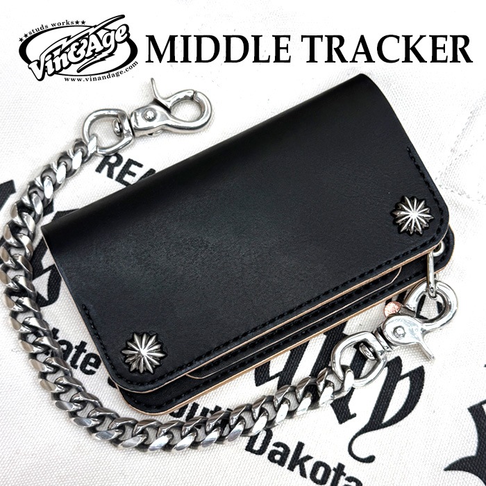 2026FW������ VIN&AGE ������������� TYPE VWT2 MIDDLE TRACKER WALLET �ߥɥ�ȥ�å���������å� 2���ޤꥦ����å� �ݥ����դ� ������� ����/���  �ڥ֥�å�/����С����֥�å�/������ɡ� �Х����� �ϡ��졼 ���ᥫ�� �����󥢥�ɥ�����