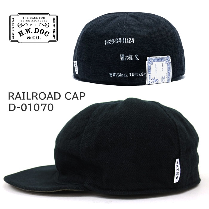 2025FW THE H.W.DOG&CO. RAILROAD CAP D-01070 �� ���������֥�塼�ɥå�����ɥ��� �쥤������ɥ���å� �졼������ɥ���å� �֥�å� ��� ��ǥ������ڿ��� �����谷Ź��